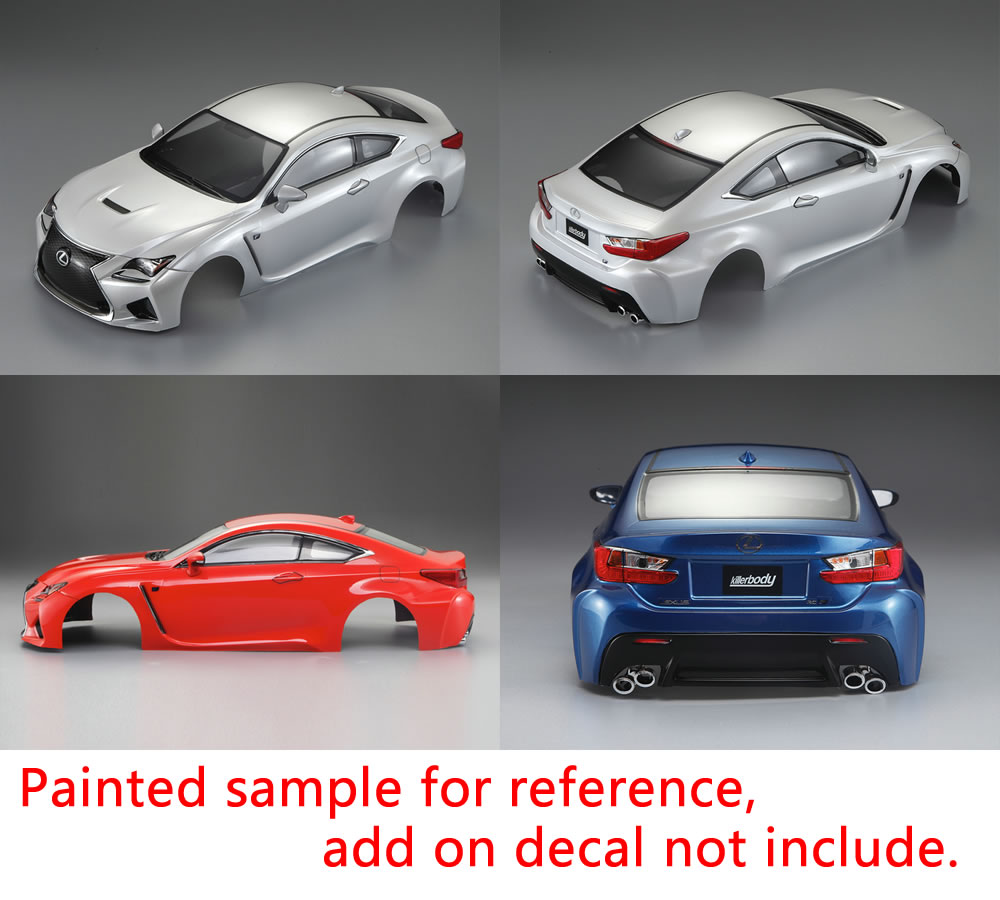 Killerbody 1/10 LEXUS RC F 195mm RC Car Touring Drift Transparent Body