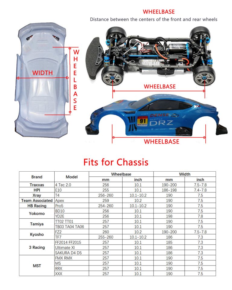 1/10 RC Drift Racing Touring RX7 Clear Transparent Body Shell 200mm ...