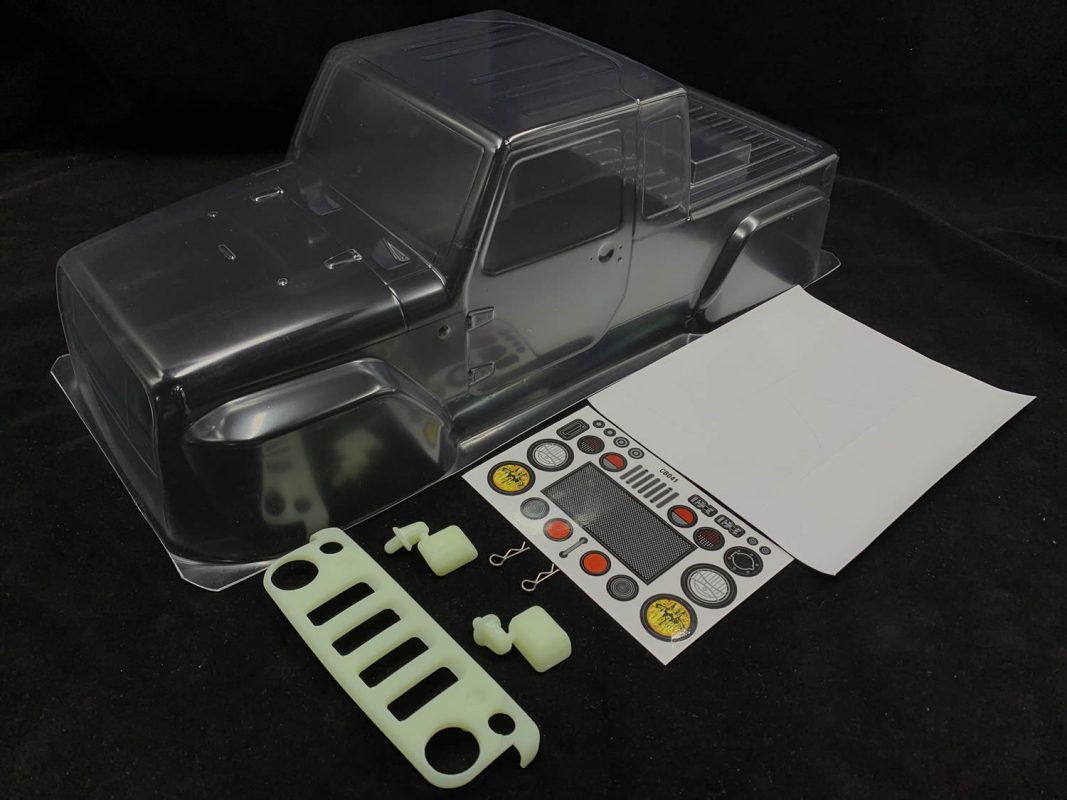 1/10 RC Crawler JP1 Clear Transparent Body Shell Wheelbase 313mm for ...